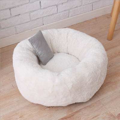 Warm Fleece Dog Bed Round Pet Lounger Cushion For Small Medium Large Dogs Cat Winter Dog Kennel Puppy Mat Pet Bed